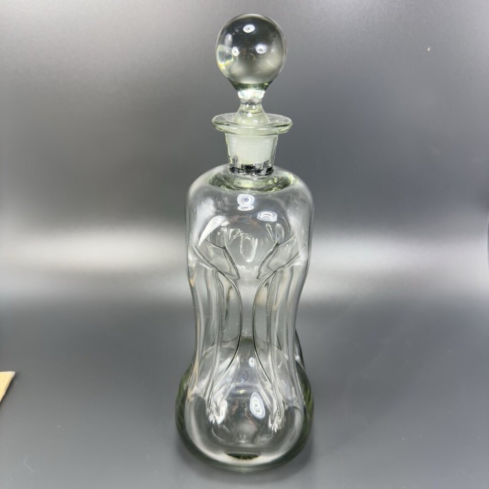 Holmegaard Kluk Kluk Pinch Bottle Smokey Black Glass Decanter Spirits‎ Bottle